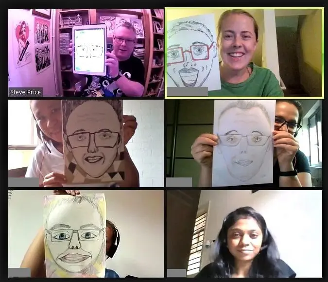 Caricatures and Cocktails Virtual Event